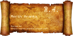 Merth Aranka névjegykártya